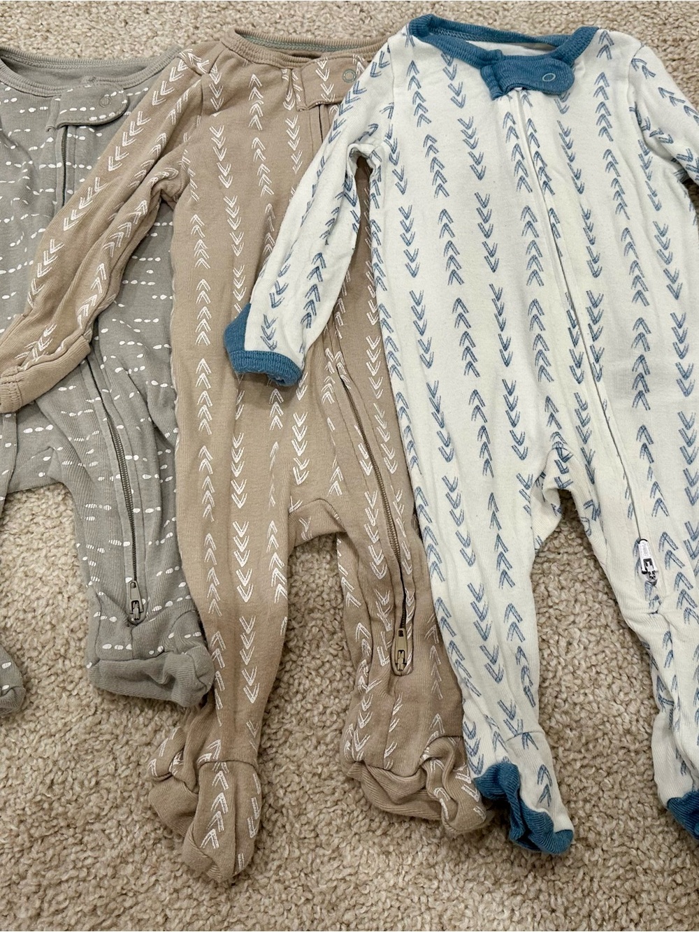 Baby One-Piece Sleepers - Pack of 3